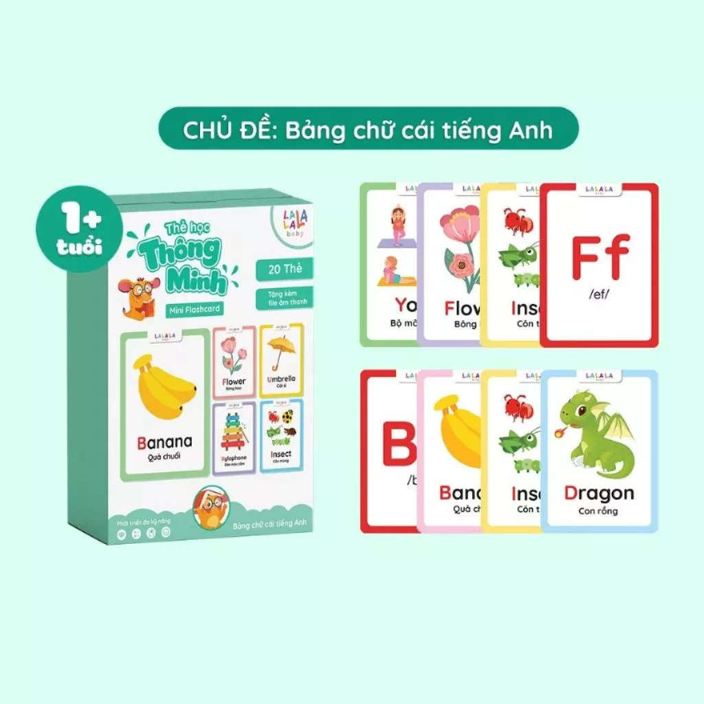Bộ thẻ học thông minh Flashcard Mini song ngữ Anh-Việt